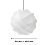 Wabi Sabi Silk Pendant Lamp – Japanese Minimalist Round Ceiling Lamp