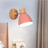 Scandinavian Hanging Wall Lamp Made of Wood