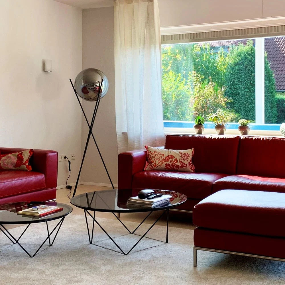 Skapetze - S.LUCE Pro Vloerlamp Sphere 40 Met Rookglazen Bol - vloerlamp