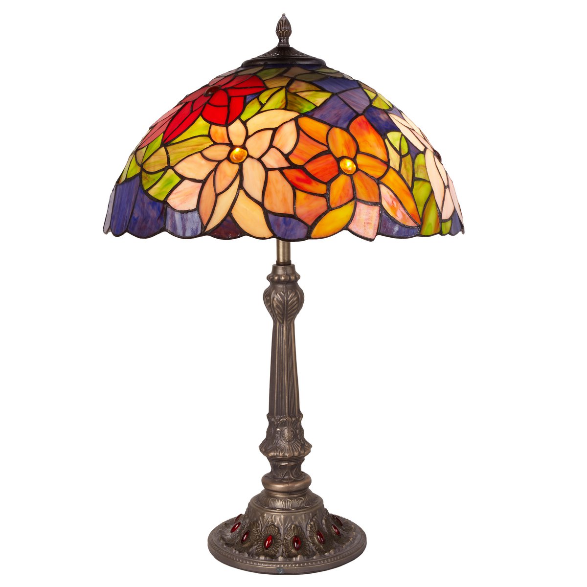 Alexandra Lighting - Large Tiffany Table Lamp Diameter 40Cm Güell Series