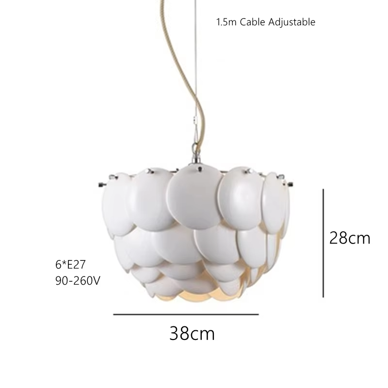 French Handmade Luxury Ceramic Chandelier