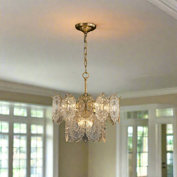 Luxe Kristallen Kroonluchter – Elegant Design met Gouden Afwerking - hanglampen