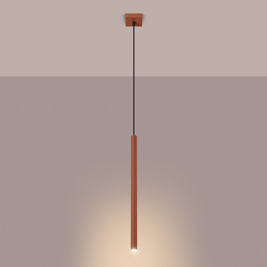 Pendant lamp PASTELO 1 red ochre