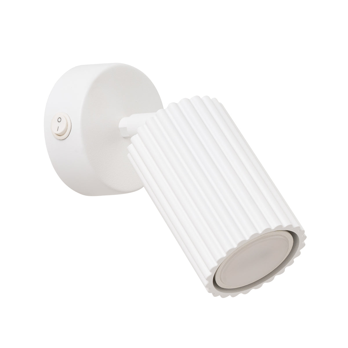 KARBON white wall lamp with switch