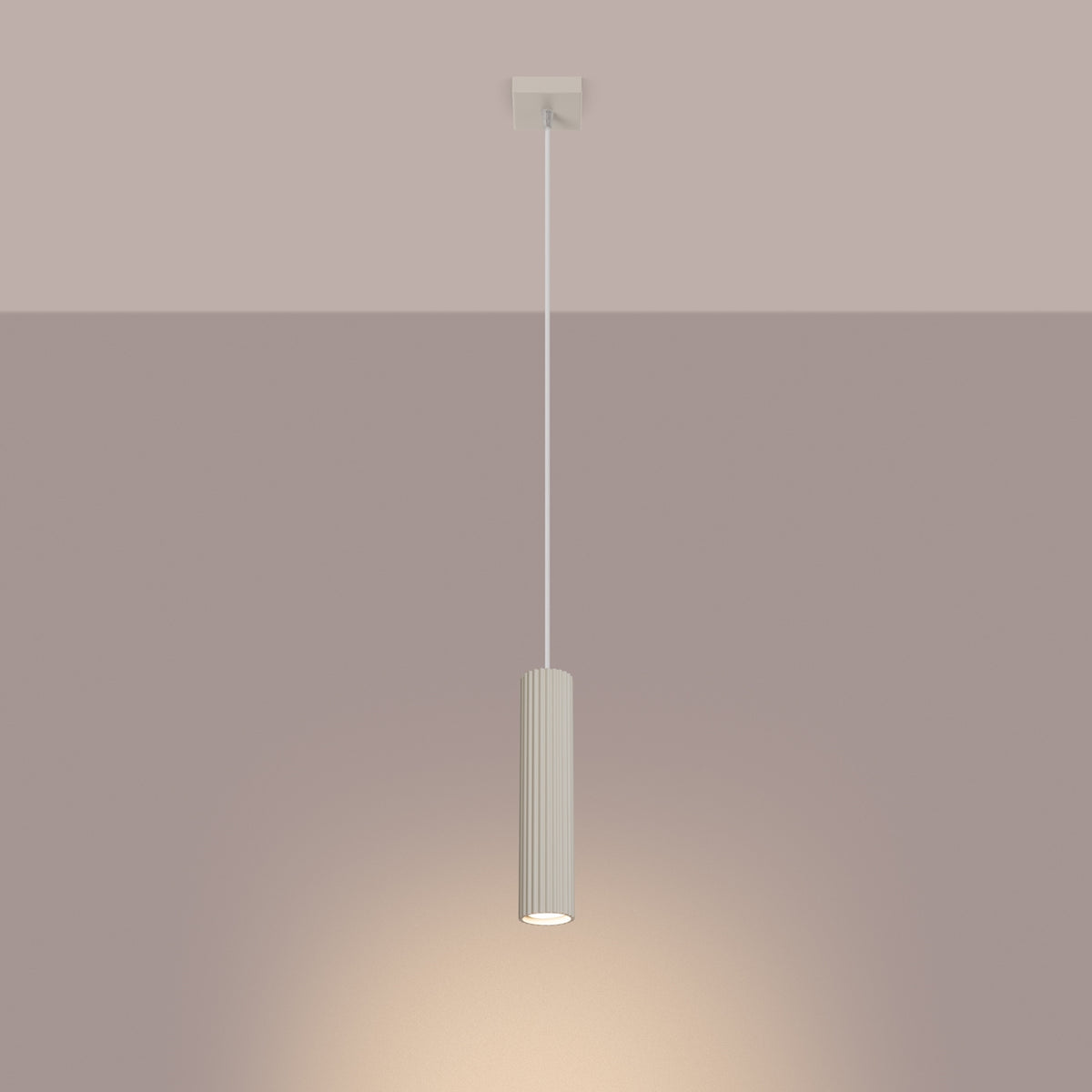 Hanging lamp KARBON 1 beige