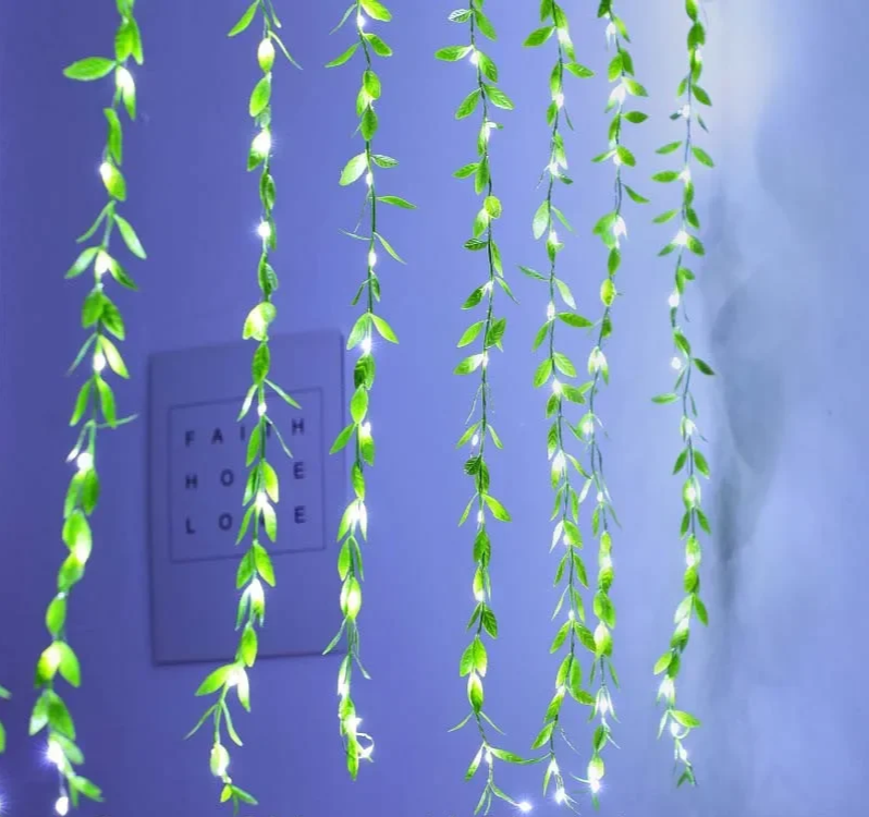 LeafLuma 2M LED Garland with Leaf Decor