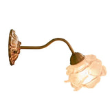 Vintage Copper Petal Glass Wall Lamp