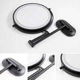 Black Rechargeable LED Magnifying Mirror for Makeup and Bathroom