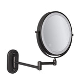 Black Rechargeable LED Magnifying Mirror for Makeup and Bathroom