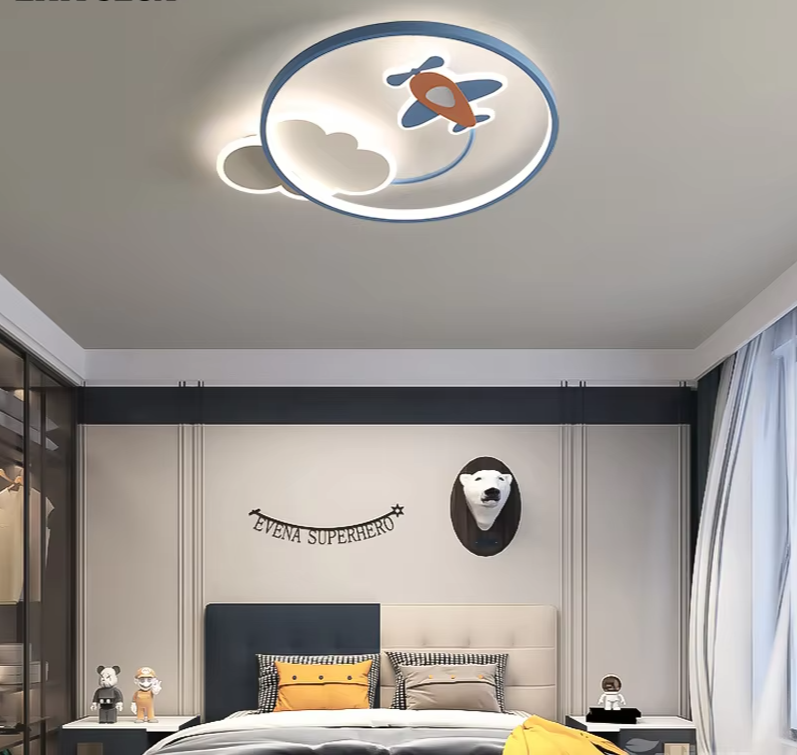 DreamGlow Dimmable Children's Room LED Ceiling Lamp with Remote Control