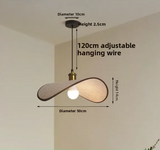 ZenAura Wabi-Sabi Straw Hat Pendant Lamp