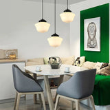 Vintage Milk Glass Pendant Lamp