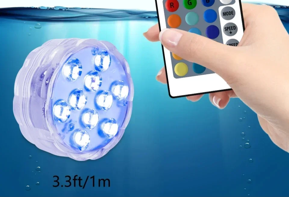 LUMISNAP 10-LED RGB Onderwaterlampen met Magnetische Bevestiging - buitenverlichting - materiaaldetail