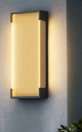 SolarSteel Wall Lamp – Solar-powered Outdoor Lamp in Stainless Steel