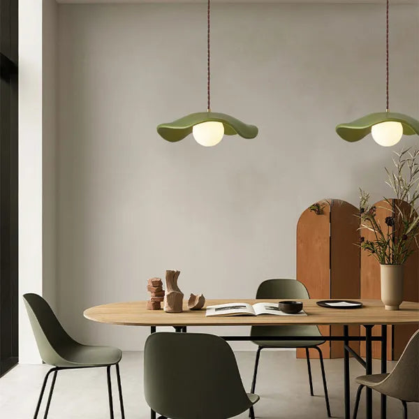 Creatieve Wabi Sabi Eetkamer Hanglamp Met Lotusbladeren - hanglampen
