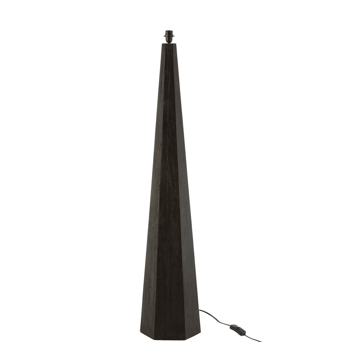 J-Line Lamp Base Octagonal - Wood - Black - Large