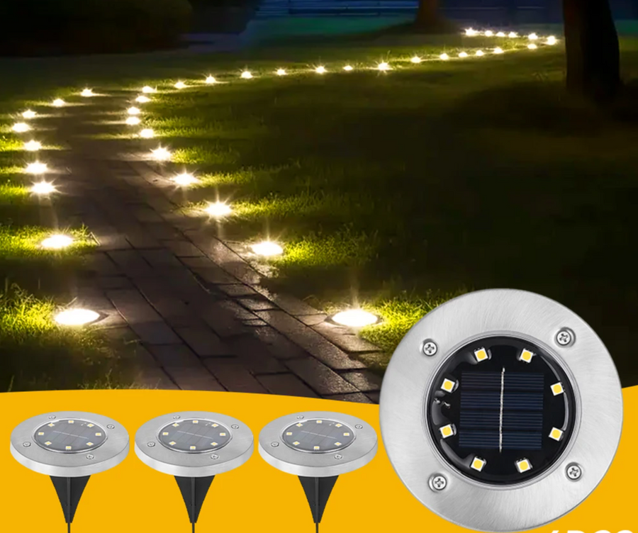 SunStep Solar LED Ground Spotlights – Set of 4