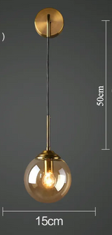 LumoNord Glass Globe LED Wall Lamp