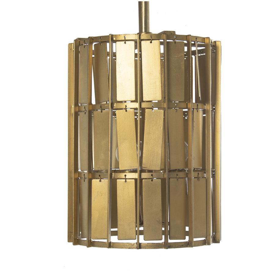 Alexandra Style - Gold Metal Ceiling Lamp 3Xe27, Max.25W (Not Included) °34X44Cm, H┴Xima:147Cm