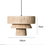 ZENLUMI Japanese Wicker Pendant Lamp