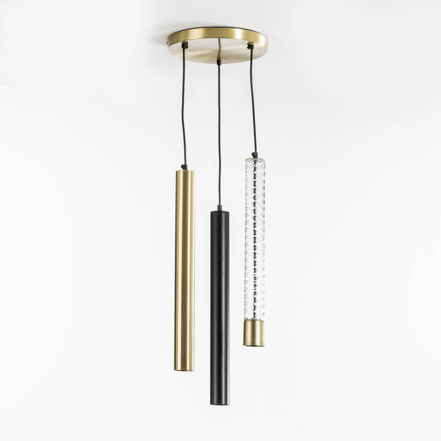 Alexandra Thai - Ceiling Lamp 26X5X50/135 (3 Tubes) Crystal/Metal Bronze/Black