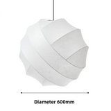 Wabi Sabi Silk Pendant Lamp – Japanese Minimalist Round Ceiling Lamp