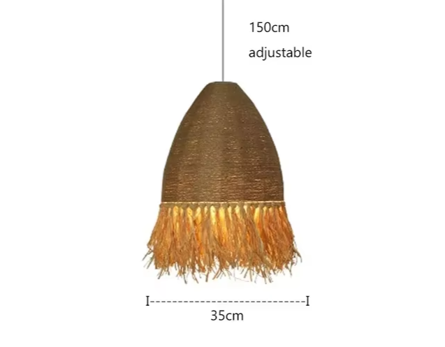 Hand-woven Rattan Hanging Lamp