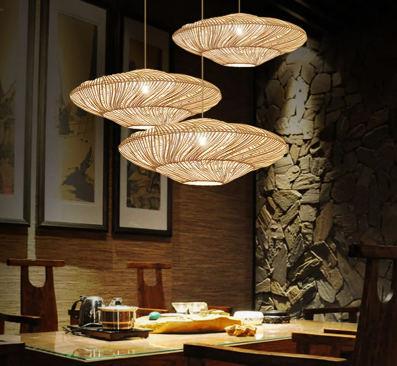 ZenRattan – Japanse Wabi-Sabi LED Hanglamp - plafondlamp