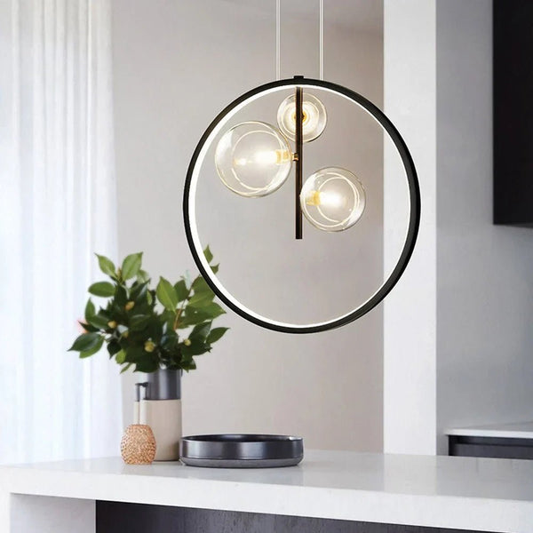 Nordic Bubble Glazen Hanglampen Met Ring - hanglampen
