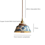 AuroraVerde Dark Green Ceramic Pendant Lamp