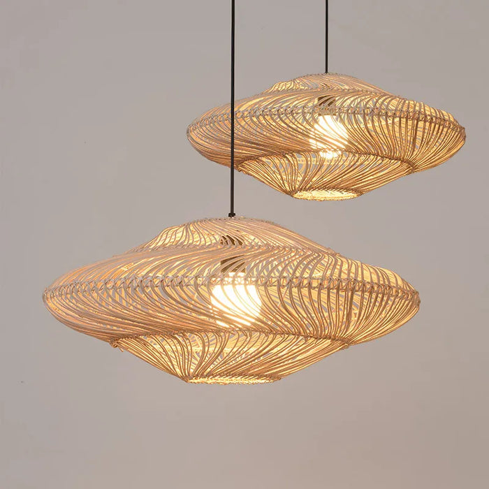 Vintage Rattan Hanging Lamp