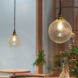 Scandinavian and retro crystal glass pendant lamp