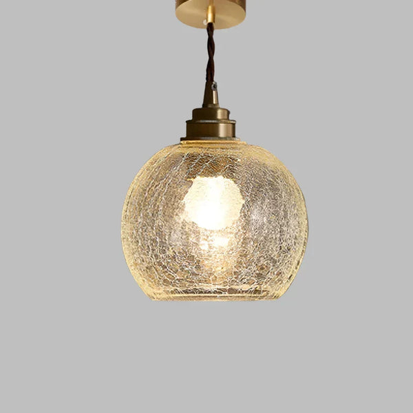 Scandinavian and retro crystal glass pendant lamp