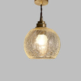 Scandinavian and retro crystal glass pendant lamp