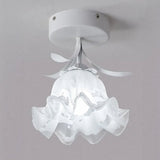 Simple Tiffany Ceiling Lamp With Mini Flowers