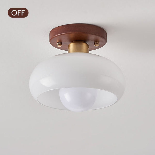 Vintage Witte Kleine Hal Plafondlamp - hanglampen - sfeerbeeld