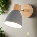 Wood Scandinavian Modern Hanging Switch Wall Lamp