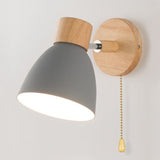 Scandinavian Hanging Wall Lamp Made of Wood