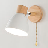 Wood Scandinavian Modern Hanging Switch Wall Lamp
