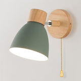 Scandinavian Hanging Wall Lamp Made of Wood