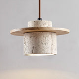 Travertine pendant lamp