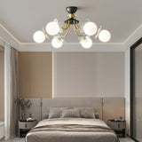 Glass Chandelier with Blossom Flower