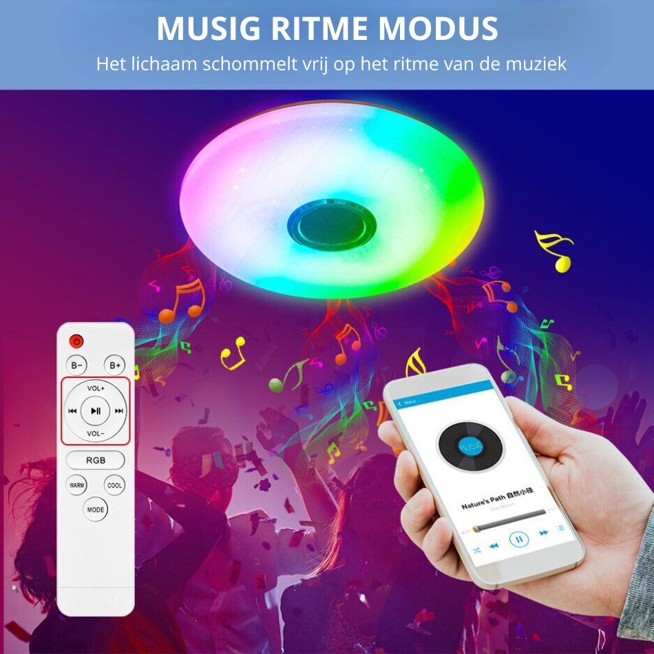 Plafondlamp Met Speaker - plafondlamp - sfeerbeeld