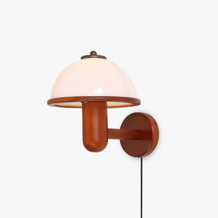 Paddenstoel Houten Wandlamp - wandlampen