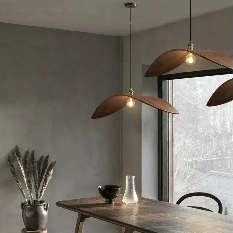 Vintage Wabi-Sabi Houten Hanglamp - hanglampen
