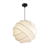 Wabi Sabi Silk Pendant Lamp – Japanese Minimalist Round Ceiling Lamp