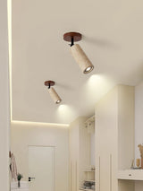 LumiSabi Travertine Natural Stone LED Ceiling Lamp – Modern Wabi-Sabi Lamp