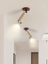 LumiSabi Travertine Natural Stone LED Ceiling Lamp – Modern Wabi-Sabi Lamp