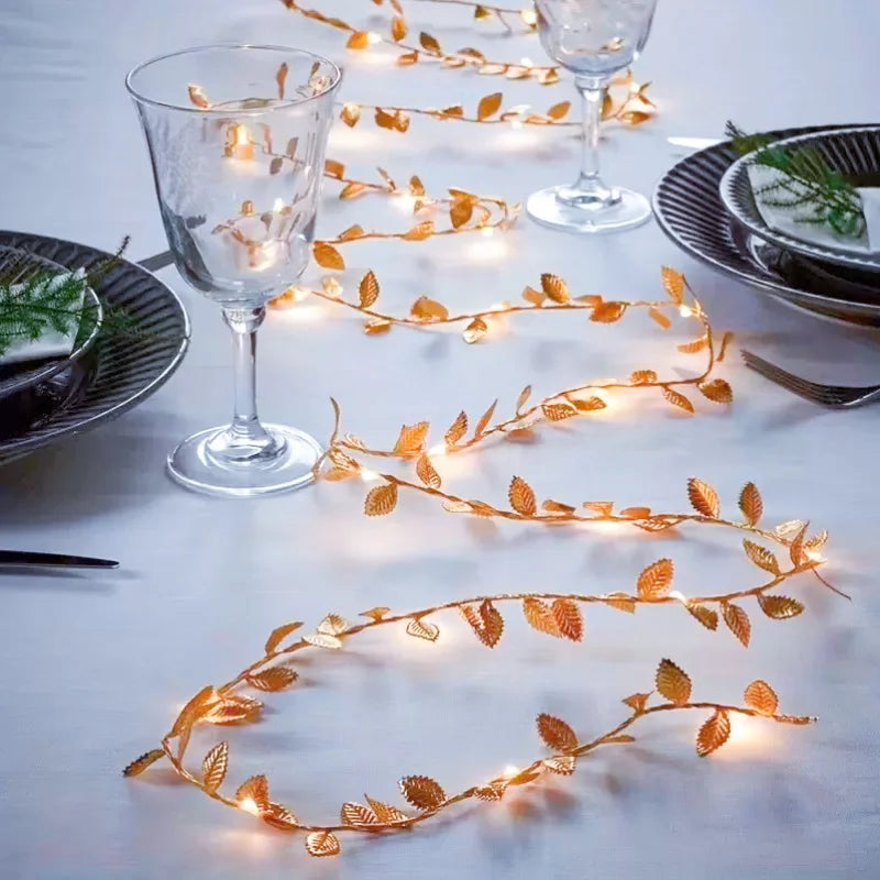 AureaLeaf Gouden kerstverlichting - buitenverlichting - sfeerbeeld
