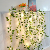 SolarLeaf Mood Lighting – Solar Lamp String with Artificial Flowers & Leaves